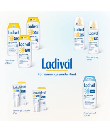 Ladival Allergic Skin Sun Protection Gel LSF 50+ | Perfume-Free & Waterproof | 200ml - Allergy Sufferers Approved - Buy Online on GoSupps.com