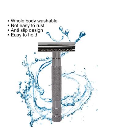Ergonomic Black Razor Plane - Safe & Stable Hand Razor for Men | Facial Care & Hairdressing | Washable & Portable - Buy Online on GoSupps.com
