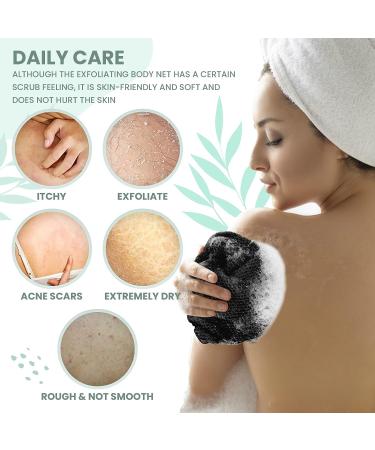 Authentic African Black Net Sponge - Exfoliating Shower Sponge - Buy Online on GoSupps.com