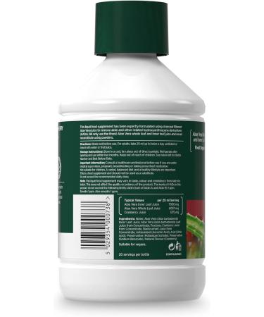 Aloe Pura Aloe Vera Juice with Cranberry 500ml Vegan & Cruelty Free Supplement - Buy Online on GoSupps.com