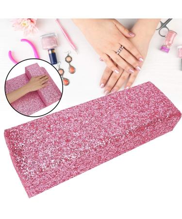 Hand Pillow with Shining Sequins - Washable Nail Art Placemat & Hand Rest Cushion (Pink) | International Shipping Available - Buy Online on GoSupps.com