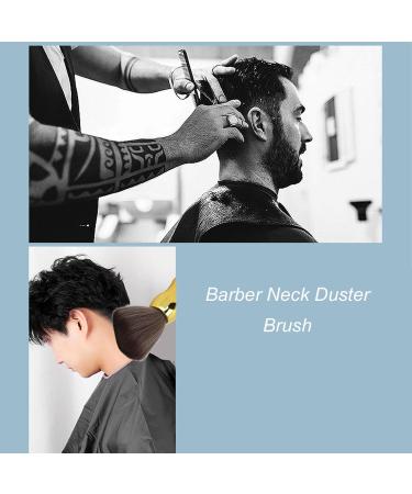 Haircutting Neck Duster Brush Salon Home Barbershop Hair Sweeping Brush Soft Nylon Professional Barber Handle Tool for Women Men Face Neck Gold - Buy Online on GoSupps.com