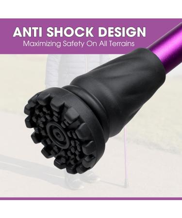 CaneCraft Purple Lightweight Folding Walking Stick - Adjustable & Foldable Mobility Aid for Elderly Men & Women - Buy Online on GoSupps.com