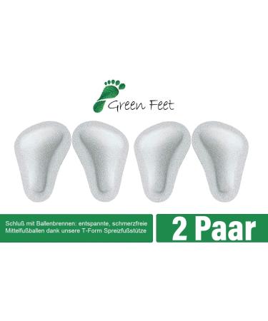 Buy Green Feet T-Shape Orthopedic Midfoot Pelotte Insoles - Unisex Adult Double Pack (Numeric 38/40 EU) - White Leather Comfort & Support for Spreading Feet - Buy Online on GoSupps.com