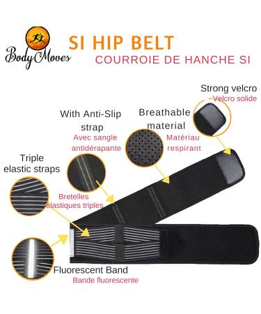 BodyMoves Sacroiliac SI Joint Hip Belt - Pain Relief & Support for Men & Women | Stabilizing Sciatica Brace with Anti-Slip Design - Buy Online on GoSupps.com
