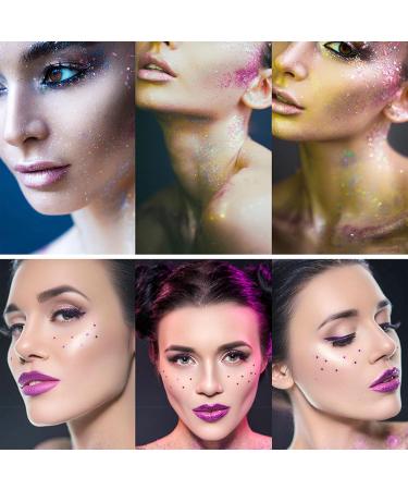 Holographic Chunky Glitter Mix Multi Flakes for Face Body Nails & Crafts | Perfect for Festivals Halloween & DIY Projects - Buy Online on GoSupps.com