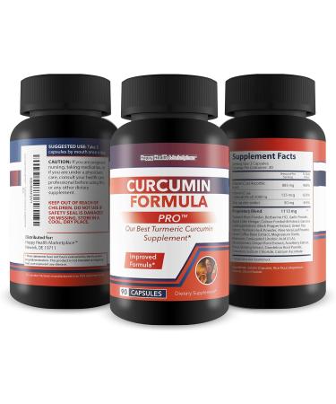 Curcumin Formula Pro - Our Best Turmeric Curcumin Ginger Supplement - High Absorption Turmeric with Black Pepper - Liposomal Turmeric Relief Factor Turmeric Supplement for Inflammatory Health - Buy Online on GoSupps.com