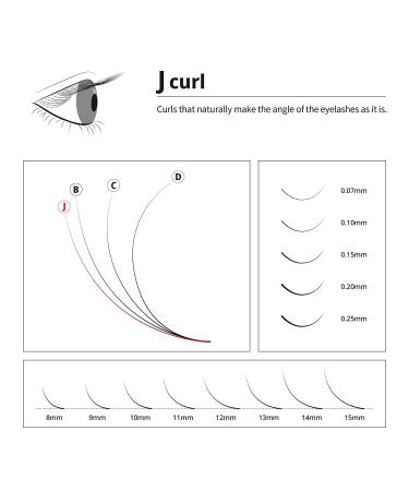 J Curl Eyelash Extension Fake Mink Lash | Salon Quality Individual Lashes | 0.15mm MIX Thickness | 8-15mm Length | Shop Now! - Buy Online on GoSupps.com