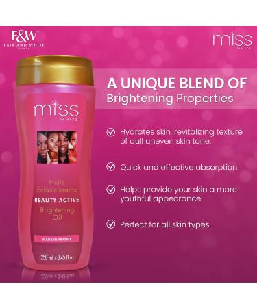 FAIR & WHITE Miss White Brightening Oil 250ml | Skin Brightening with Almond Oil | International Shipping Available - Buy Online on GoSupps.com