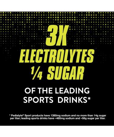 Pedialyte Sport Electrolyte Powder 24 Packets - Lemon Lime | Fast Hydration for Exercise - Buy Online on GoSupps.com