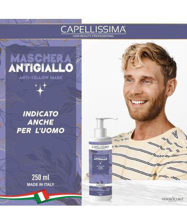 DERMOCURA Capellissima Professional antigel set effective antiyellow shampoo 250 ml and antiyellow mask 250 ml removes yellow and restores a natural effect for white or treated hair - Buy Online on GoSupps.com