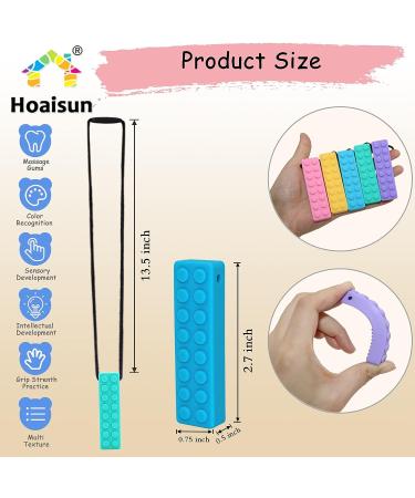 Sensory Chew Necklace Bundle for Kids and Adults - 5 Pack Silicone Teething Aid for Autism ADHD Biting Needs - Buy Online on GoSupps.com