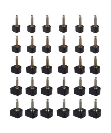 Cosmos 15 Pairs High Heel Tips Shoes Replacement Tap Caps 5 Size 8/9/10/11/12mm U-Shape Black