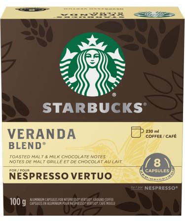 Starbucks by Nespresso Veranda Blend Blonde Roast Coffee Pods Nespresso Vertuo Line Compatible Capsules 8 Coffee Pods & By Nespresso Espresso Roast Coffee Pods Dark Roast Nespresso Vertuo Line Coffee+Coffee Pods Veranda 8 count (Pack of 1) - Buy Online on GoSupps.com