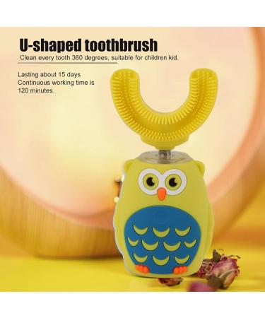 Kids U Shaped Electric Toothbrush - Cute Automatic Silicone Teeth Whitening Brush (USB Charging Yellow - Buy Online on GoSupps.com
