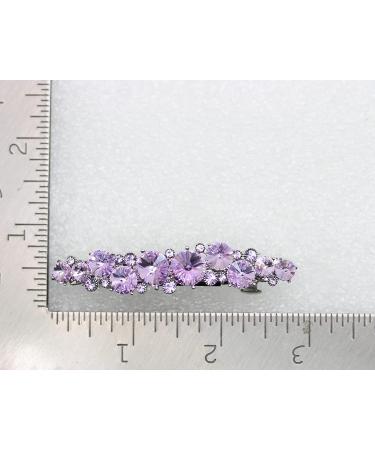 Faship Violet Purple Swarovski Crystal Small Hair Barrette Clip - Buy Online on GoSupps.com