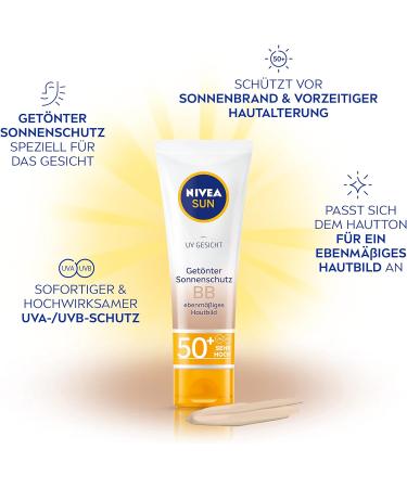 NIVEA SUN UV Face Sun Protection BB Even Skin Texture 50 ml LF50+ - Buy Online on GoSupps.com
