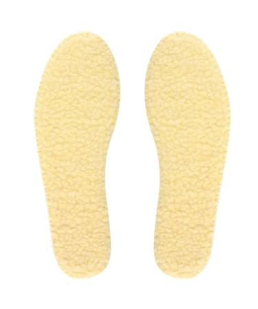 Knixmax Sheepskin Insoles for Men  Non Slip Wool Insoles Cushioned Winter Shoe Pads  Comfort Warm Shoe Inserts for Boots Sneakers Slippers 8 US/EU 41 EU 41: Women 10 US 1 Pair: Beige