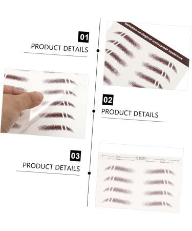 BIUDECO 6 Pcs Eyebrow Stickers Hair Temporary Tattoos for Natural Look Easy Peel Off Makeup Transfer for Women and Girls - Buy Online on GoSupps.com