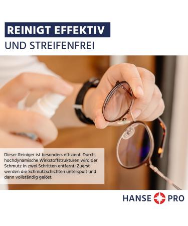 Hanseatic Pro Glasses Cleaner - 2 x 125 ml | Fast Strip-Free Cleaning Spray for Glasses & Displays | Ideal for Crystal Clear Vision - Buy Online on GoSupps.com