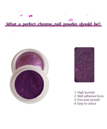 Bishengyf 6-Piece Chrome Nail Powder Set | Metallic Glitter Pigments for Stunning Nail Art & Designs | Fluorescence Series - Buy Online on GoSupps.com
