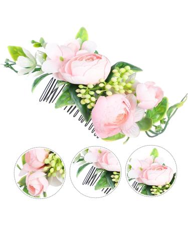 Angoily 1pc Hair Comb Tiara Hair Pin Hair Clip Bridesmaid Hair Accessories Floral Bridal Headpiece Hair Accessories for Photo Shoot Bride Wedding Headdress Bride Headdress Pink - Buy Online on GoSupps.com