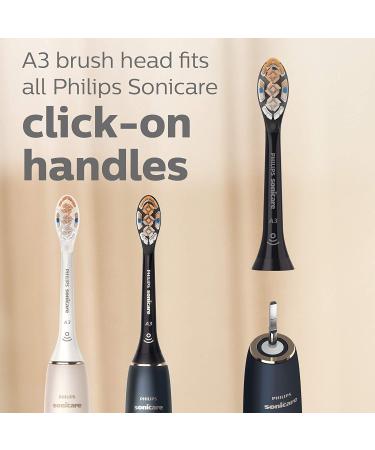 Philips Sonicare Genuine A3 Premium All-in-One Replacement Toothbrush Heads - 2 Black Brush Heads (HX9092/95) - Buy Online on GoSupps.com