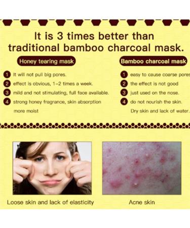 2023 New Honey Tearing Deep Clean Mask - 2Pcs Honey Tearing Mask Peel Blackhead Control Honey Peel Mask for Face Oil Control Blackhead Remover Off Dead Skin Clean Pores Shrink - Buy Online on GoSupps.com