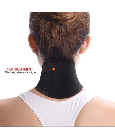 Neck Support with 9 Self-Heating Magnets | Adjustable Unisex Neck Warmer for Pain Relief & Cold Protection | Magnetic Therapy Bandage in Black - Buy Online on GoSupps.com