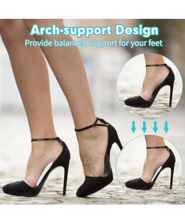 3 Pairs Arch Support Inserts - Soft Gel Insole Pads for Plantar Fasciitis Relief | Transparent Silicone Arch Cushions for Flat Feet & High Heels - Reusable Shoe Insoles - Buy Online on GoSupps.com