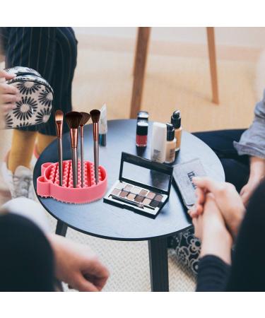 Minkissy 2 1 Makeup Brush Cleaning Pad Silicone Makeup Brush Makeup Brush Pad Brush Scrubber Mat Silicone Brush Cleaner Brush Cleaner Pad Cosmetic Brush Drying Rack Silica Gel Portable Red - Buy Online on GoSupps.com