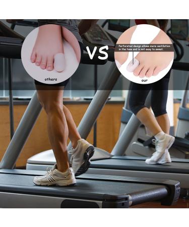 20 Breathable Silicone Toe Protectors - Relief for Corns Blisters & Hammer Toe | Skin Tone White 3 Sizes Available - Buy Online on GoSupps.com