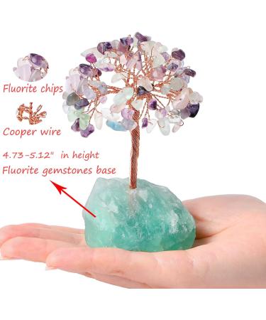 Xiannvxi Feng Shui Tree of Life Crystal Decoration - Fluorite Bonsai with Natural Gemstones for Spiritual Home Decor | International Shipping - Buy Online on GoSupps.com