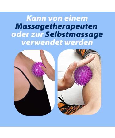 Resultsport Lacrosse & Hedgehog Massage Ball Set for Foot Pain Relief | Plantar Fasciitis Trigger Point Massage - Purple - Buy Online on GoSupps.com