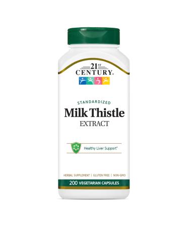 21st Century Milk Thistle Extract Standardized 200 Vegetarian Capsules