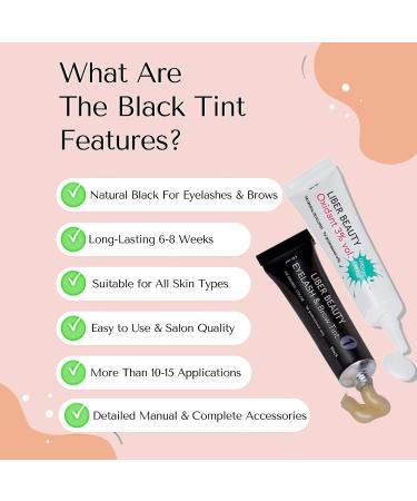 Liber Beauty Lash Tint Kit Eyebrow Eyelash Dye Kit Black At Home DIY Salon Professional Training kit Long Time kept Lash Tinting Black Lasting 8 weeks (Black lash dye kit) - Buy Online on GoSupps.com