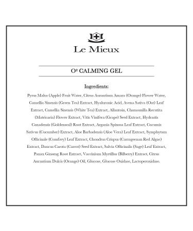 Le Mieux O2 Calming Gel with Aloe - Soothing Hyaluronic Acid Gel for Microcurrent Devices - Buy Online on GoSupps.com