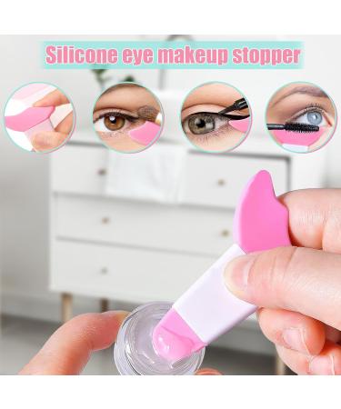 Eyeliner Stencils Aid 3 in 1 Silicone Eyeliner Tool Eyeliner Applicator Tool for Eyelash Lipstick Eyeliner (Pink) - Buy Online on GoSupps.com