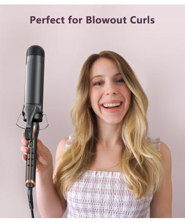 2 Inch Curling Iron for Long Hair - Large Barrel 14 Heat Settings Ceramic with Argan Oil - Perfect Loose Curls - Buy Online on GoSupps.com