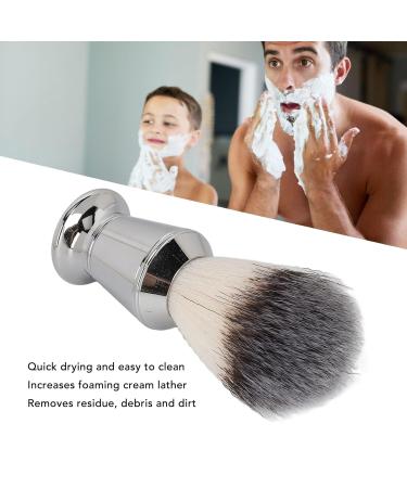 Sonew Razor Brush for Men - Stainless Steel Beard Brush & Mustache Trim Tool Foam & Residue Remover for Home Salon Fine Synthetic Bristles - Buy Online on GoSupps.com