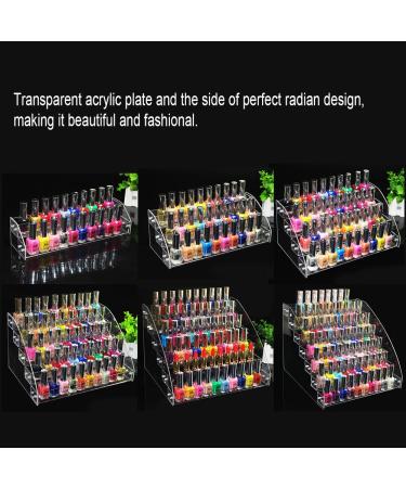 Buy Premium Nail Polish Organizer - 5 Tiers Clear Acrylic Holder for Long-Lasting Display | Perfect Makeup Stand for International Shipping - Buy Online on GoSupps.com