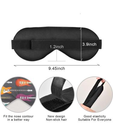 WELLDAY Colorful Guitars Sleep Mask - Soft Comfort Eye Shade Cover for Men Women - Adjustable Strap, Blockout Light - Buy Online on GoSupps.com