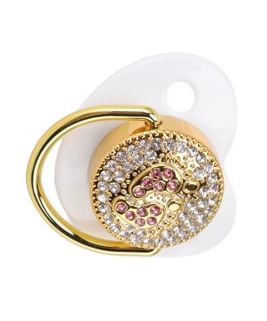 Pacifier for newborns baby pacifiers integrated design antistatic for home for outside for 6 to 18 months old babies (m white)