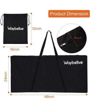 Waybelive 2-Piece Cornhole Game Carrying Bag Set - Weatherproof Black Bean Bags & Tote Case - Buy Online on GoSupps.com