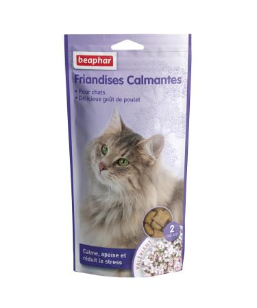 BEAPHAR Calming Valerian Treats for Cats Reduces stress and behavioral problems without addiction or drowsiness Chicken flavor Ready to use 35g