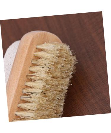 SKISUNO 1pc Scraping Plate Wood Tools Foot Scrubber Stone Foot Brush Nail Cleaning Brush Pumice Stone Toilet Natural Bristle Brush Foot Pumice Stone Foot Exfoliator Stone Small Brush Feet - Buy Online on GoSupps.com