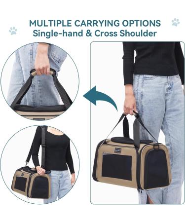 Petsfit Foldable Pet Transport Box - Portable Dog & Cat Travel Bag with Shoulder Strap & Expandable Bed - Ideal for International Shipping - Buy Online on GoSupps.com
