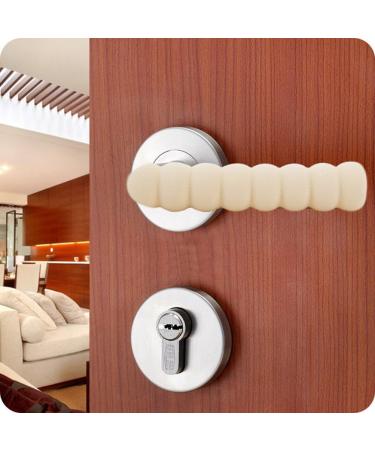 YeahiBaby 4-Piece Foam Door Handle Protectors - Wall & Furniture Buffer (Beige) - International Shipping Available - Buy Online on GoSupps.com