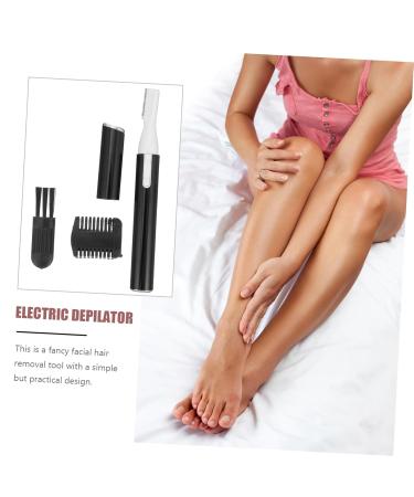 FRCOLOR 2 Sets Electric Eyebrow Trimmer & Chin Hair Remover - Women's Razors for Perfect Brow Shaping | Aluminum Tube Hair Removal Device (Black 2pcs - Buy Online on GoSupps.com