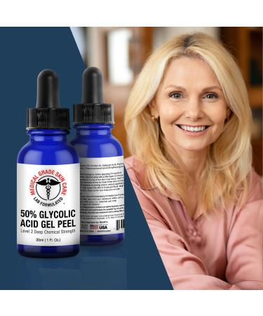 50% Glycolic Acid Peel - Face Peel Mask for Exfoliate Acne Blemishes Fine Lines Wrinkles Dark Spots & Dead Skin Cells - 1 Fl Oz - Buy Online on GoSupps.com